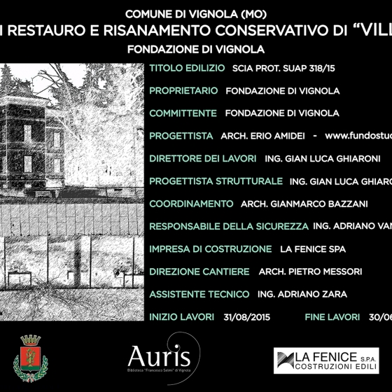 “Villa Trenti” – Vignola (MO)| Inizio lavori | progetto di restauro e risanamento conservativo